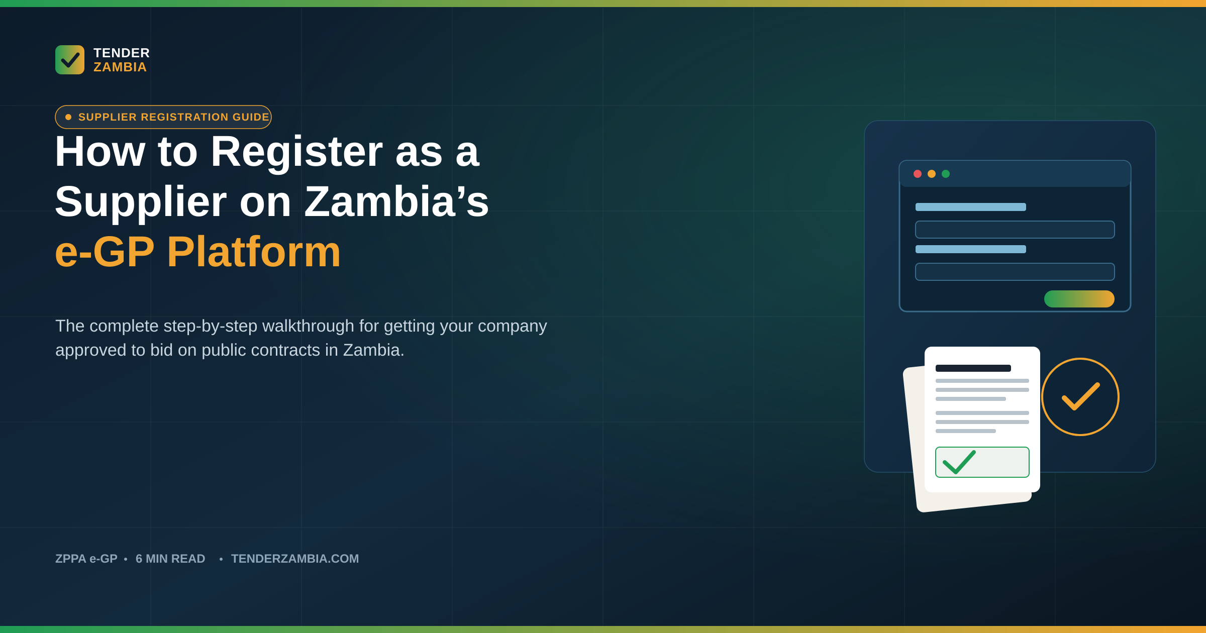 How to Register as a Supplier on Zambia's e-GP Platform